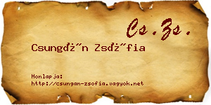 Csungán Zsófia névjegykártya