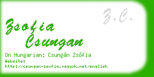 zsofia csungan business card