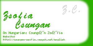 zsofia csungan business card